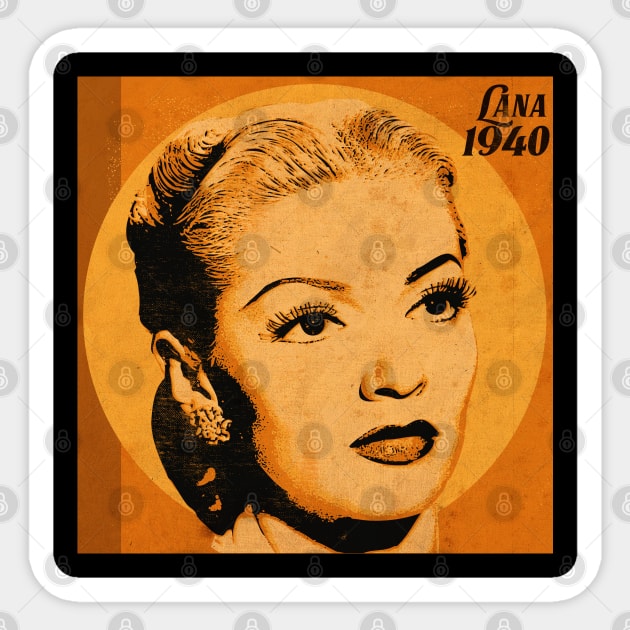 Vintage Cinema Lana Turner Sticker by CTShirts